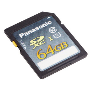 松下（Panasonic）64G SD存储卡  U3 C10 广电级专业相机摄像机内存卡 4K超高清视频录制 读取速度95M/S