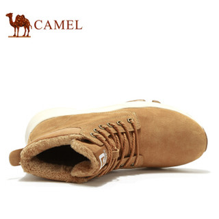 骆驼（CAMEL） 时尚潮流反绒皮男士马丁靴 A942303034 驼色 39