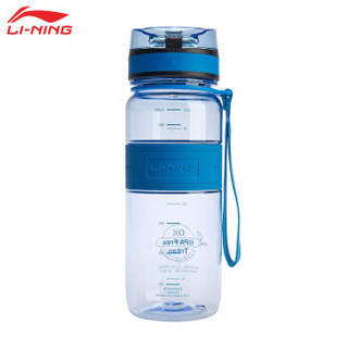 李宁（LI-NING）运动水壶大容量羽毛球骑行健身户外实用便携防漏环保水壶AQTN028-1 蓝色