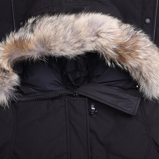 CANADA GOOSE 女士黑色亚洲版Lorette 派克大衣中长款羽绒服 2090LA 61  L