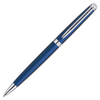 威迪文（WATERMAN）隽雅系列 蓝色白夹圆珠笔/原子笔