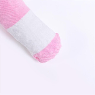 贝贝怡婴儿儿童袜子0-3岁新生儿袜子防滑袜宝宝棉袜5双装 淡粉 3-12月