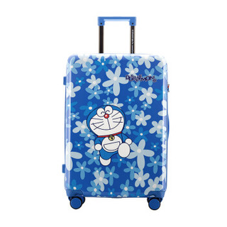 哆啦A梦（DORAEMON）A-9272 户外卡通儿童拉杆箱静音万向轮男女宝宝旅行箱 24英寸蓝色花海