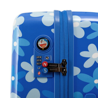 哆啦A梦（DORAEMON）A-9272 户外卡通儿童拉杆箱静音万向轮男女宝宝旅行箱 24英寸蓝色花海