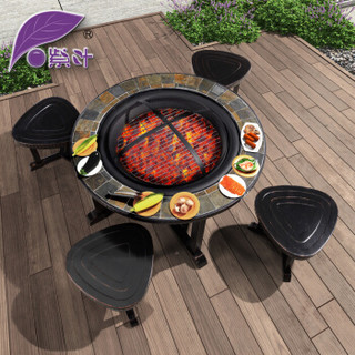 紫叶（ziye）烧烤桌椅圆桌105