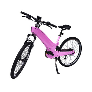 TOMA 7系电动自行车锂电池助力车电动山地车电动车粉色