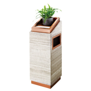 和畅(hc)hc-286 座地烟灰桶 木纹石 办公楼立式座地烟灰桶户外垃圾箱