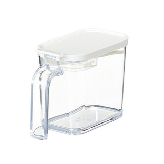 阿司倍鹭（ASVEL）日本家用调料盒塑料调料罐 调味品储物置物盒子带勺附标签纸 白色480ml