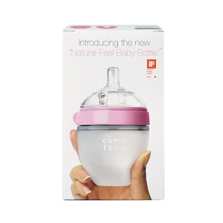 可么多么（COMOTOMO）新生儿宽口径硅胶奶瓶配奶嘴150ml韩国原装进口（粉色）