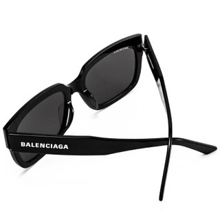 巴黎世家(BALENCIAGA)太阳镜男女 墨镜 灰色镜片黑色镜框BB0049S 001 55mm