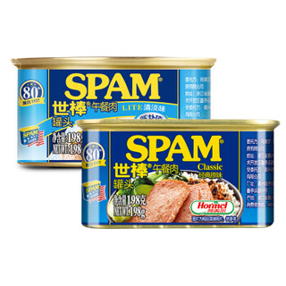 SPAM 世棒 午餐肉风味组合装198g*4罐 开罐即食早餐火锅烧烤麻辣香锅食材