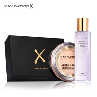 蜜丝佛陀 MAXFACTOR 水润轻盈底妆礼盒（粉底霜40#11.5g+卸妆水150ml)轻薄持久不易脱妆  深层清洁温和不刺激