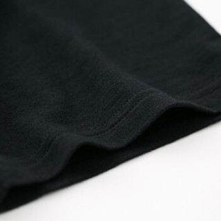 Markless 短袖T恤男青年宽松时尚短袖纯色夏装TXA8652M黑色1 170/88（M）