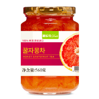 韩国进口 迪乐司Dails 蜂蜜红西柚茶饮品 蜜炼果酱水果茶饮料 下午茶冲饮品560g
