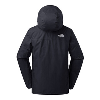 北面 The North Face   2019秋冬新品冲锋衣羽绒内胆防水防风保暖户外三合一 3L8O 黑色 XXL