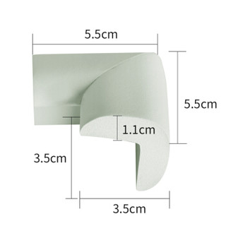 美达斯 防撞角 安全防护角加厚防磕碰桌子茶几拐角保护套8个装 象牙白14536