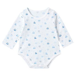 全棉时代 婴儿针织长袖爬爬服 73/48(建议6-12个月) 蓝星小汽车 1件装