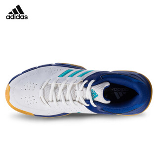 阿迪达斯adidas 运动鞋男款 休闲跑步 网羽球鞋 羽毛球鞋 蓝白色 BY1817 44码/10