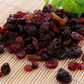 中国台湾休闲食品 即品 三色果干 蔓越莓干 无籽葡萄干零食212g
