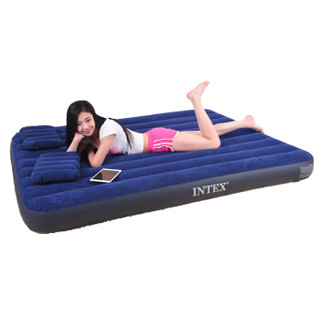 INTEX 68765双人加宽充气床套装 充气垫午休床 送2充气枕和手动打气泵
