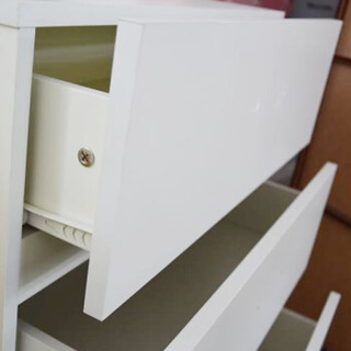 HMJIA G-C13005W 五斗柜抽屉柜抽柜住宅家具卧室储物柜收纳柜暖白色