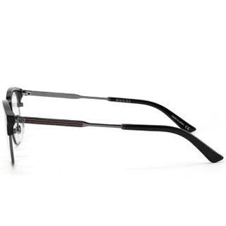 古驰(GUCCI)眼镜框男女 镜架 透明镜片黑色镜框GG0590OK 002 52mm