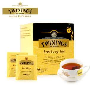 川宁 TWININGS 豪门伯爵红茶+英式早餐红茶*50包*2g（赠品豪门伯爵红茶+英式早餐红茶*10包*2g）