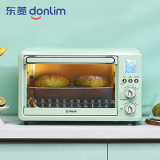 东菱（Donlim）30升/L 家用多功能电烤箱电子式智能菜单低温发酵 炉灯旋转烤叉 DL-K30A 抹茶绿