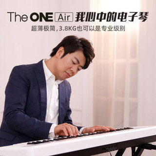 The ONE智能电子琴AIR新品 61键电子钢琴 成人儿童初学乐器 蓝牙多功能 黑色+琴架+琴凳
