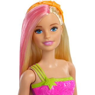 芭比（Barbie）女孩玩具芭比娃娃之水中变色美人鱼 GGG58