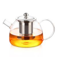 金灶（KAMJOVE） 大容量玻璃茶壶 茶水分离泡茶壶飘逸杯 不锈钢过滤花茶壶耐热玻璃茶具煮茶壶 A-09