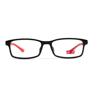 Levis李维斯 儿童款黑色镜框黑色镜腿全框光学眼镜架眼镜框  LS03080 C02 51MM