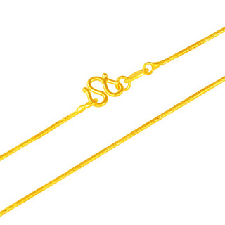 CBAI 菜百首饰 足金蛇骨黄金项链 计价 约6.25克 约45厘米