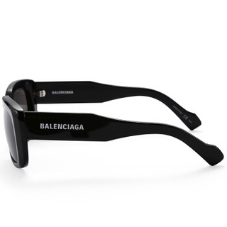 巴黎世家(BALENCIAGA)太阳镜女 墨镜 灰色镜片黑色镜框BB0072S 001 56mm