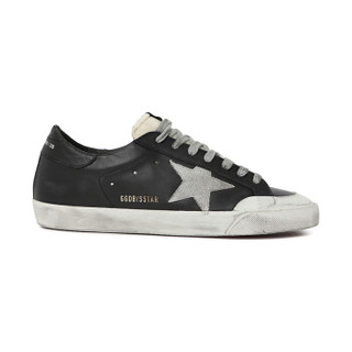 GOLDEN GOOSE 黄金鹅 19秋冬新品 男士黑白拼色灰星牛皮低帮做旧小脏鞋系带休闲鞋 G35MS590.Q59 8/41