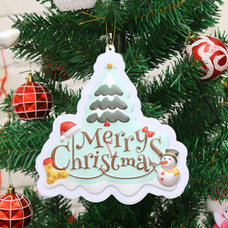 多美忆 圣诞节装饰品圣诞树挂饰儿童圣诞礼物装饰大号彩塑随意挂2个装 圣诞树