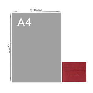 LONGCHAMP 珑骧 女士Le Foulonné系列朱砂红牛皮卡包卡夹 3219 021 608