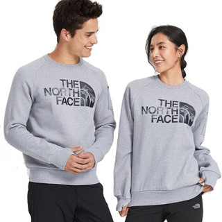 北面休闲卫衣情侣款 TheNorthFace 19秋冬新品户外舒适抓绒长袖 3VUB X8A/灰色 L/175