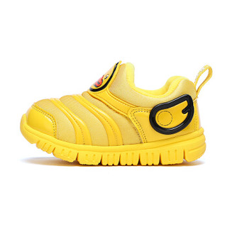 小黄鸭（B.Duck）童鞋儿童运动鞋 保暖棉鞋男女孩毛毛虫休闲鞋 B508A3949黄色25