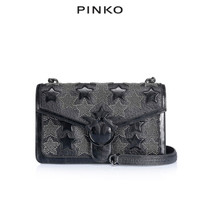 PINKO2019秋冬新品包袋星星贴片飞鸟包燕子包1P21G6Y5UV  黑色
