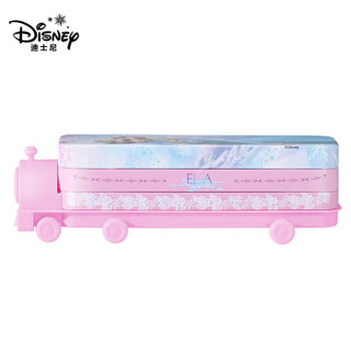 迪士尼（Disney）小学生笔盒冰雪奇缘双层大容量铅笔盒火车头文具盒带削笔器  E29175F1