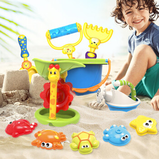 鑫思特 XST 大号儿童沙滩玩具套装男孩铲子玩沙子宝宝挖沙子工具桶女孩决明子沙漏戏水组合
