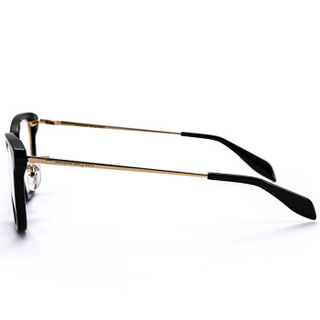亚历山大·麦昆(AlexanderMcQUEEN)眼镜框男女 镜架 透明镜片黑色镜框AM0225O 001 51mm