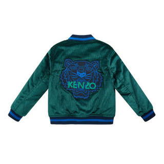 KENZO KIDS 高田贤三 奢侈品童装 19秋冬新款 男童孔雀绿涤纶保暖上衣 KP41518 57 4A/4岁/104cm