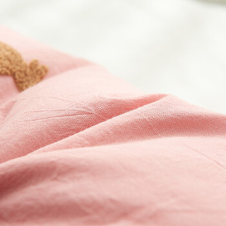 简丽janlee 可拆洗面料儿童枕头3-5-7岁三岁九岁枕芯 小枕头一个装30*50cm 粉色