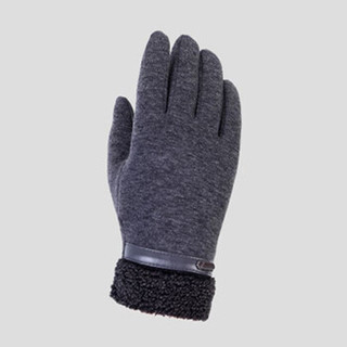 MAXVIVI 手套男 户外运动骑行加厚保暖不倒绒触屏手套 MST743177 灰色