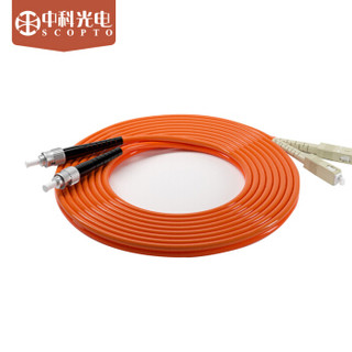 中科光电SCOPTO 电信级光纤跳线ZK-sc-st 双纤光纤尾纤5m多模双芯sc 收发器适用5米