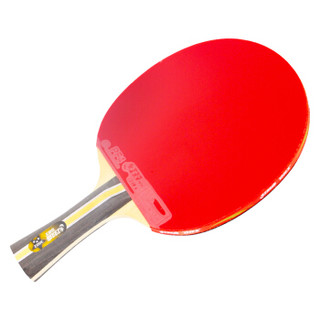 DHS 红双喜 乒乓球拍三星级横拍H3002反胶单拍附拍包+乒乓球