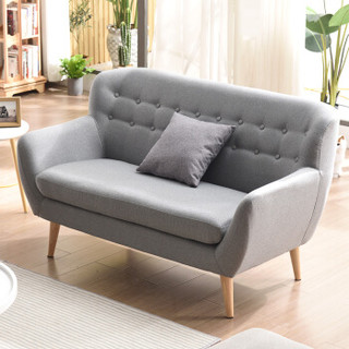 家逸布艺沙发 北欧客厅沙发组合套装简约现代小户型三人位沙发椅 双人沙发RF-SF061