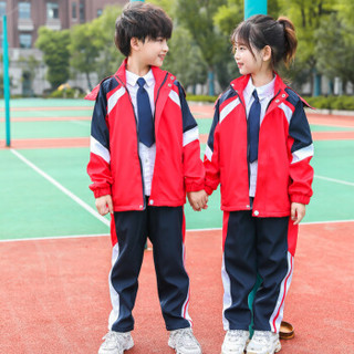 仙丫 2019秋冬季新款女装新品短外套女小学生校服套装学院风班服 AAACJFS02 D215男款 120码（偏小一码）